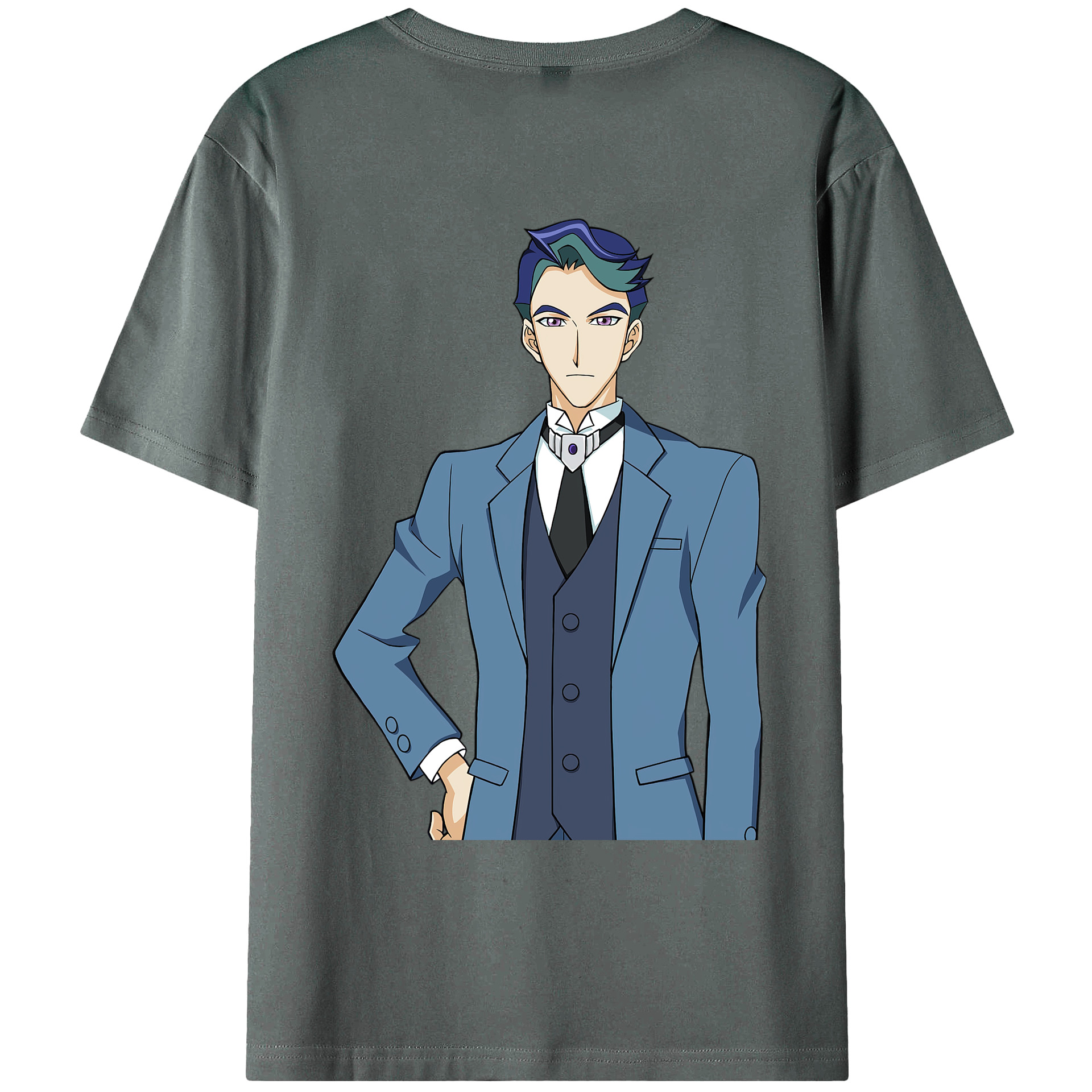 （画像用） 遊☆戯☆王 Yu-Gi-Oh! 綿100％ メンズ半袖Tシャツ（バックプリント） 通気性